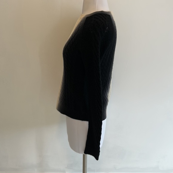 Vince Ombré Dip Dye Cableknit Cashmere Wool Sweater - Picture 5 of 8